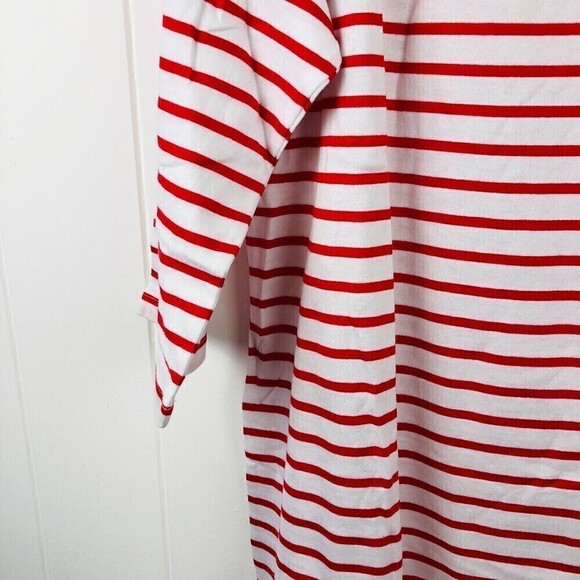 Draper James Womens Striped T-Shirt Dress in Lipstick Red Multi XX-Large - Picture 5 of 11